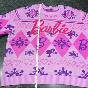 Barbie Christmas Holiday Ugly Sweater Size XL Pink Purple Mattel Gift New Logo